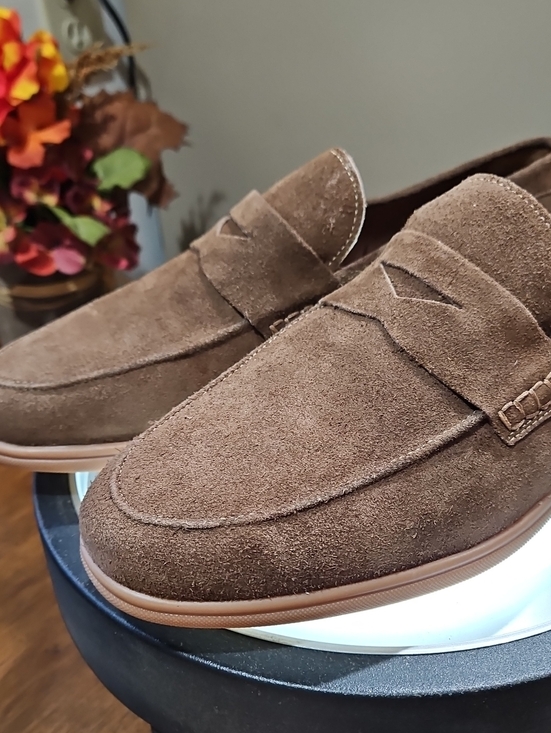 Collars & Co. Men’s Brown Suede Penny Loafers main image 12